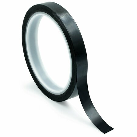 BERTECH High-Temperature Polyimide Tape, 1 Mil Thick, 3/4 In. Wide x 36 Yards Long, Black PPTB-3/4